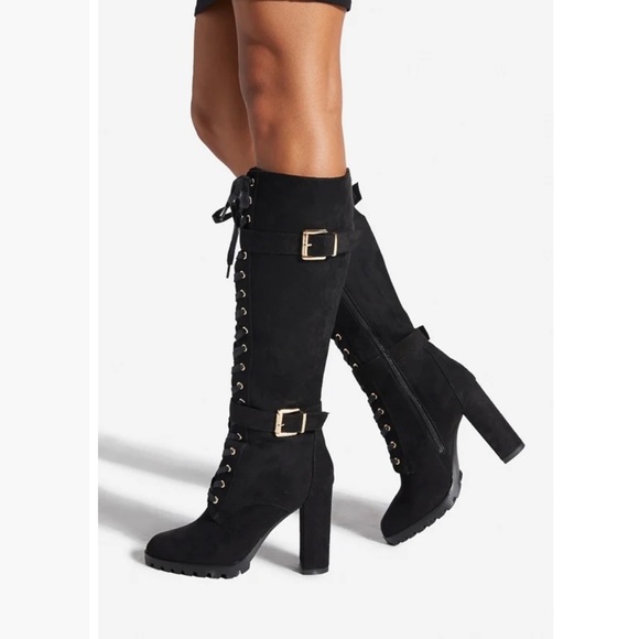 Block Heeled Boots - Picture 1 of 3